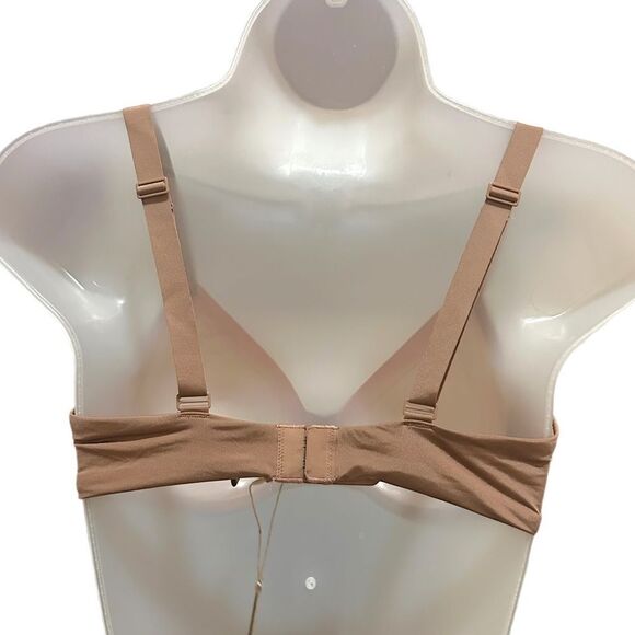 NWT SKIMS No Show Molded Unlined Demi Sheer Sexy Nude Lingerie Bra In Sienna - Picture 6 of 10